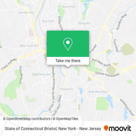 State of Connecticut Bristol map