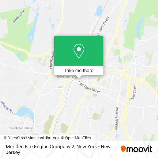 Meriden Fire Engine Company 2 map