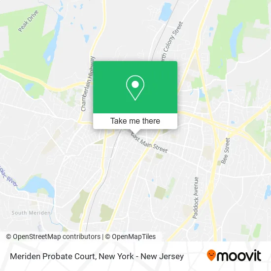 Meriden Probate Court map