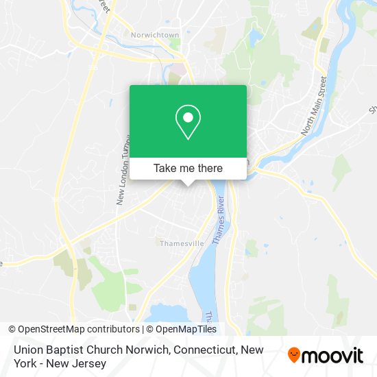 Union Baptist Church Norwich, Connecticut map
