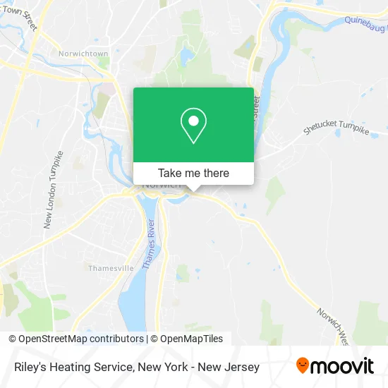 Riley's Heating Service map