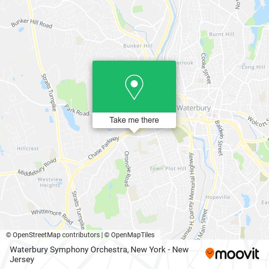 Mapa de Waterbury Symphony Orchestra