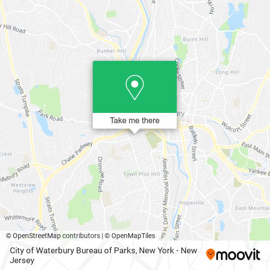 City of Waterbury Bureau of Parks map