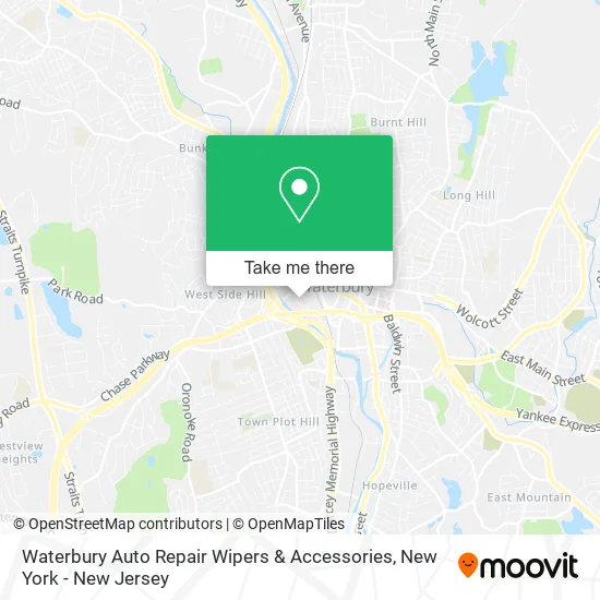 Waterbury Auto Repair Wipers & Accessories map