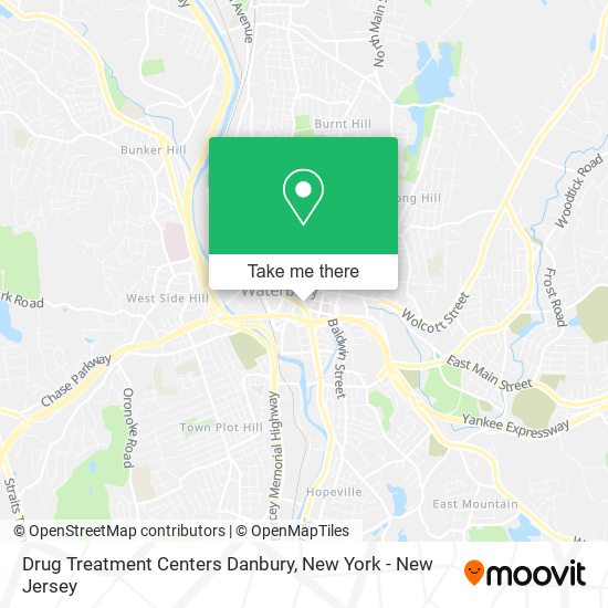 Mapa de Drug Treatment Centers Danbury