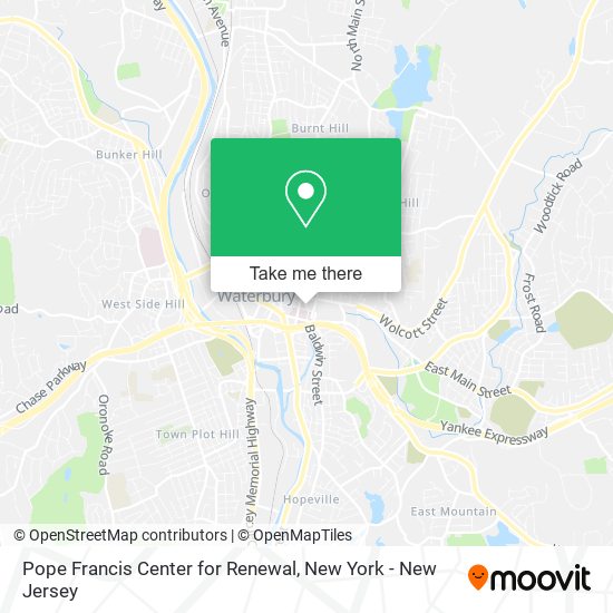 Pope Francis Center for Renewal map