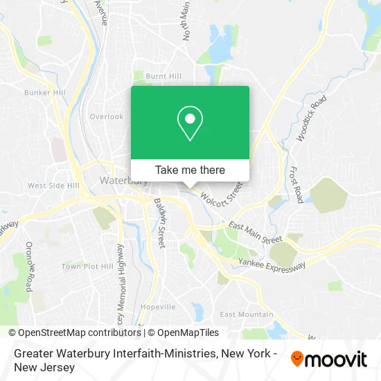 Greater Waterbury Interfaith-Ministries map