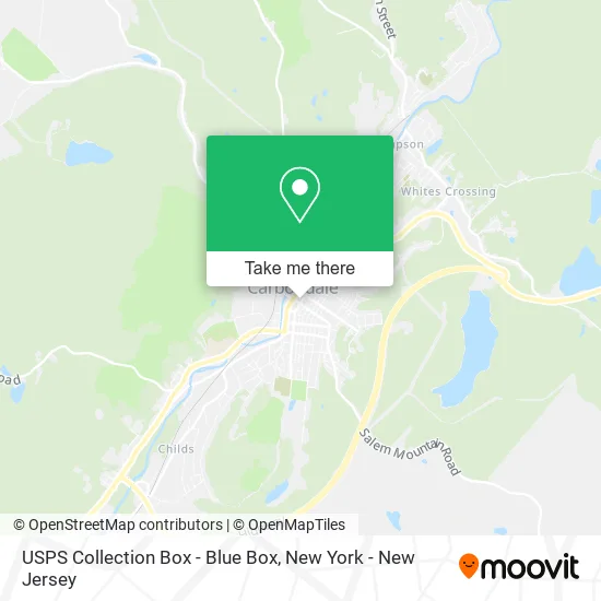 USPS Collection Box - Blue Box map