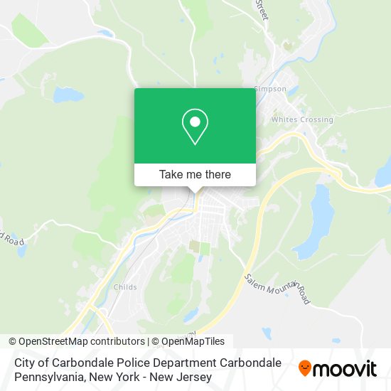 Mapa de City of Carbondale Police Department Carbondale Pennsylvania