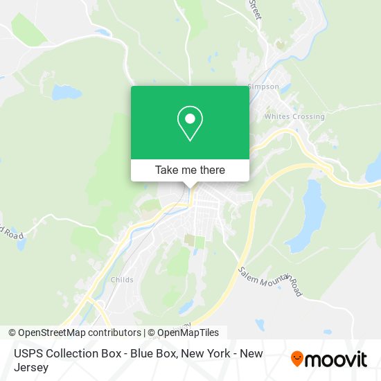 Mapa de USPS Collection Box - Blue Box