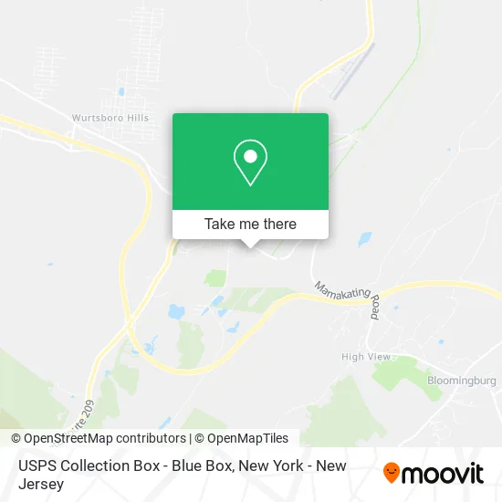 USPS Collection Box - Blue Box map