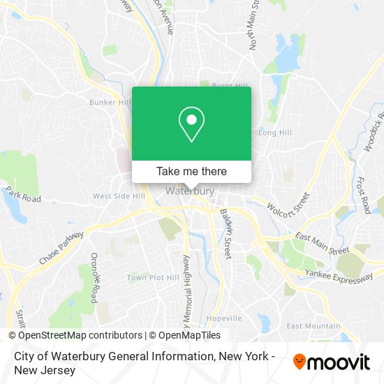 City of Waterbury General Information map