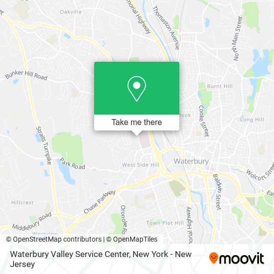 Waterbury Valley Service Center map