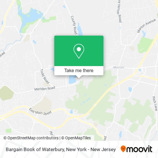 Mapa de Bargain Book of Waterbury