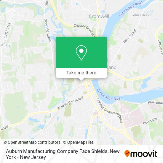 Mapa de Auburn Manufacturing Company Face Shields
