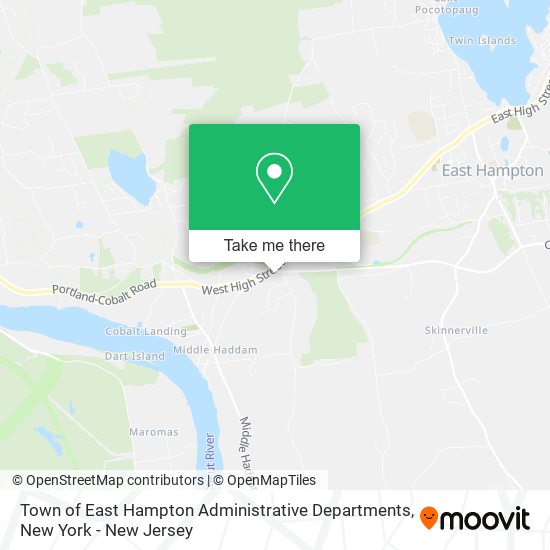 Mapa de Town of East Hampton Administrative Departments