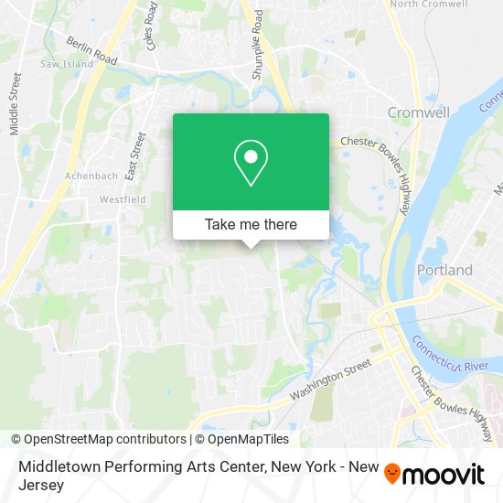 Mapa de Middletown Performing Arts Center