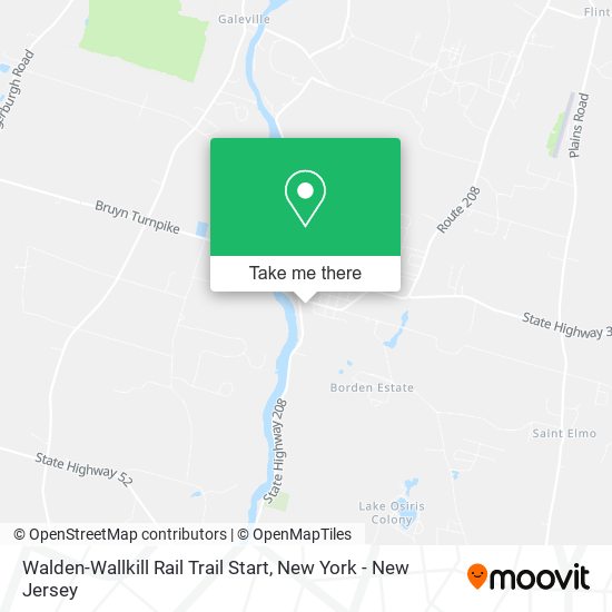 Walden-Wallkill Rail Trail Start map