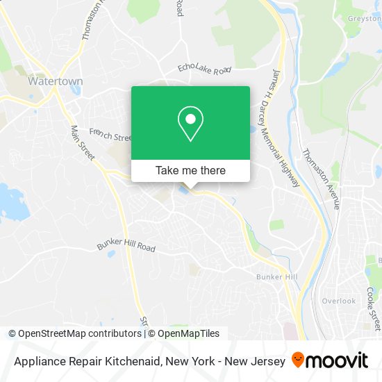 Appliance Repair Kitchenaid map