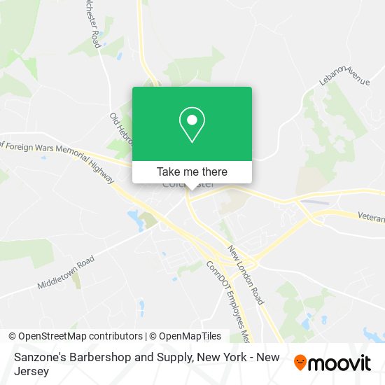 Sanzone's Barbershop and Supply map