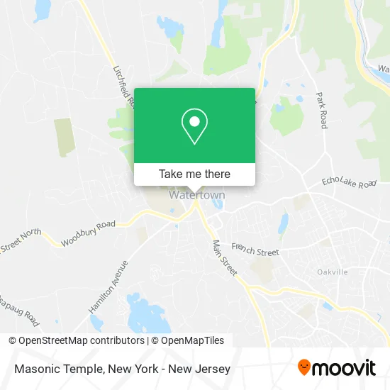 Masonic Temple map