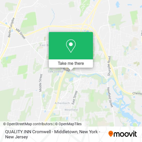 QUALITY INN Cromwell - Middletown map