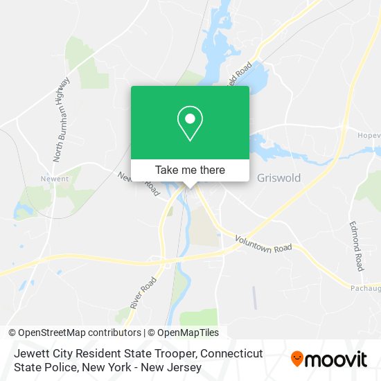 Mapa de Jewett City Resident State Trooper, Connecticut State Police