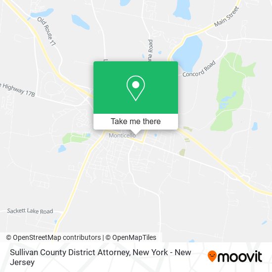 Sullivan County District Attorney map