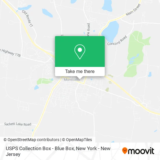 Mapa de USPS Collection Box - Blue Box