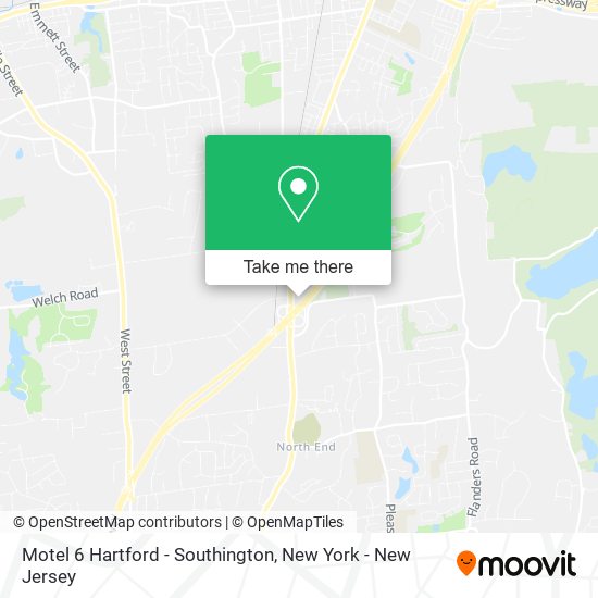 Mapa de Motel 6 Hartford - Southington