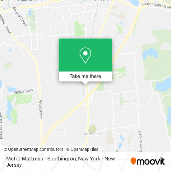 Metro Mattress - Southington map