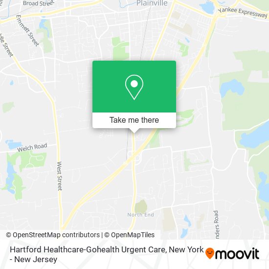 Mapa de Hartford Healthcare-Gohealth Urgent Care