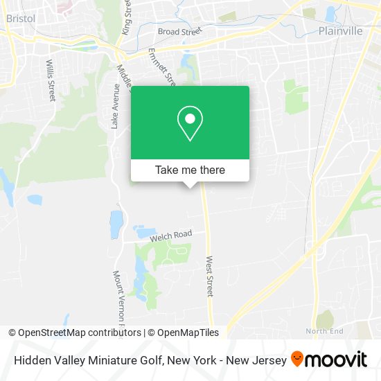 Hidden Valley Miniature Golf map