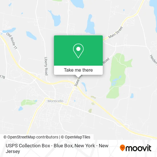 Mapa de USPS Collection Box - Blue Box