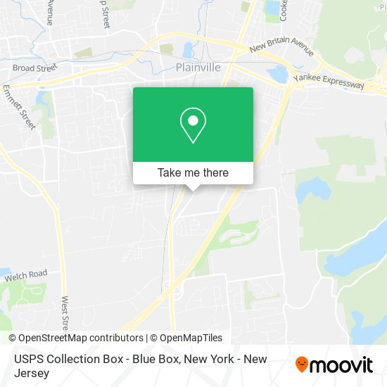 Mapa de USPS Collection Box - Blue Box