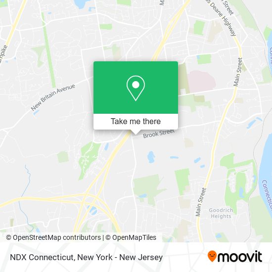 NDX Connecticut map