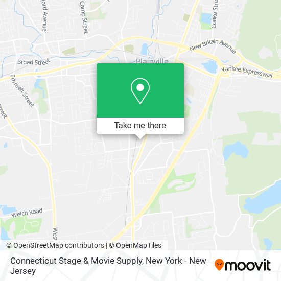 Connecticut Stage & Movie Supply map