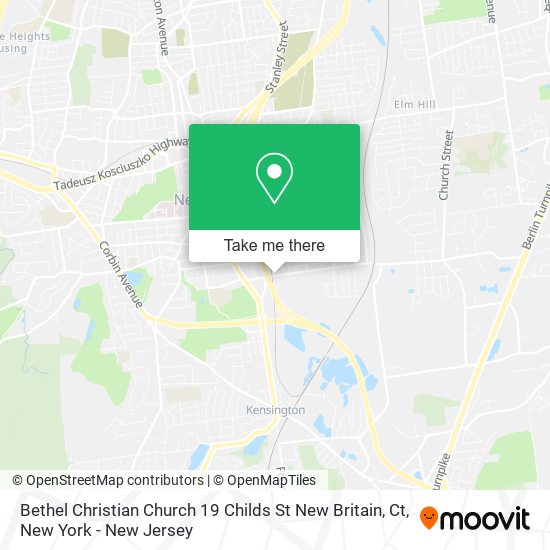 Mapa de Bethel Christian Church 19 Childs St New Britain, Ct