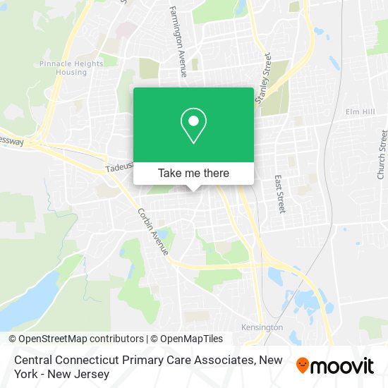 Central Connecticut Primary Care Associates map