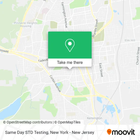 Same Day STD Testing map