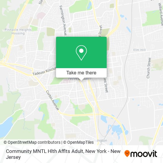 Mapa de Community MNTL Hlth Afflts Adult