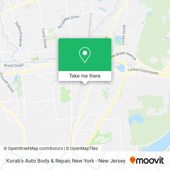 Korab's Auto Body & Repair map