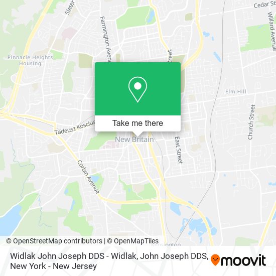 Widlak John Joseph DDS - Widlak, John Joseph DDS map