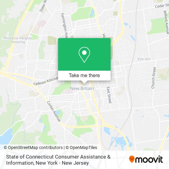 State of Connecticut Consumer Assistance & Information map