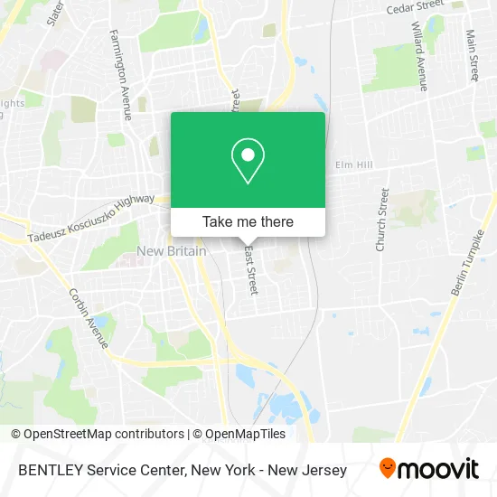 BENTLEY Service Center map