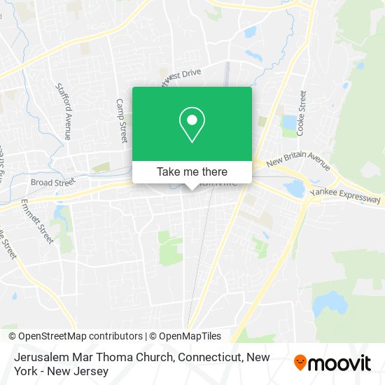 Jerusalem Mar Thoma Church, Connecticut map