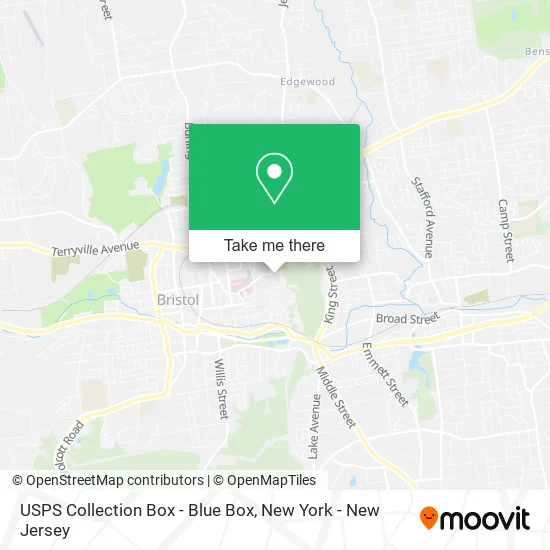 USPS Collection Box - Blue Box map