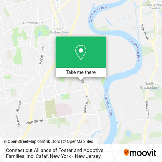 Connecticut Alliance of Foster and Adoptive Families, Inc. Cafaf map