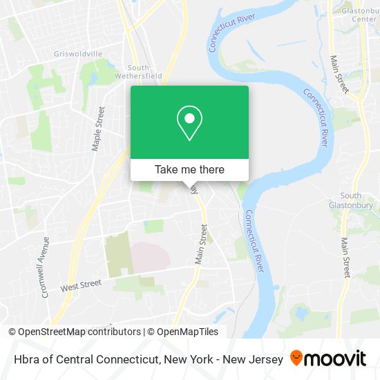 Hbra of Central Connecticut map