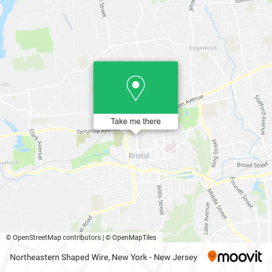 Northeastern Shaped Wire map